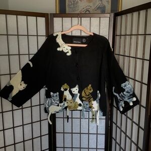 Vintage 1999 Michael Simon Cat Lover Sweater XL Cat Sweater